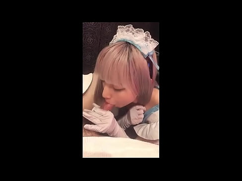 ❤️ 日本のアイドル「まゆか」、フレンチメイドのコスプレ、その1、ローションでフェラチオ、自慰行為 ☑ ポルノ ❌️❤